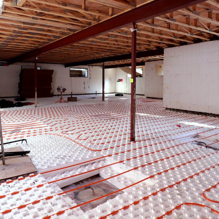 Heat-Sheet Panels With Pex Tubing Laid Out