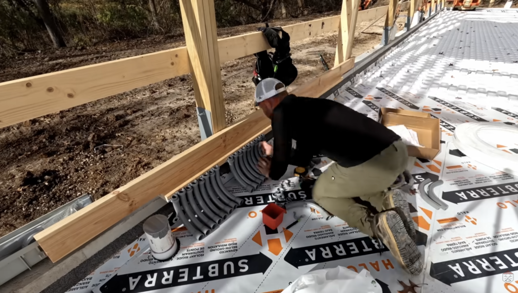 Dialing in the manifold loops—clean routing, balanced zones, and a system built to perform.
